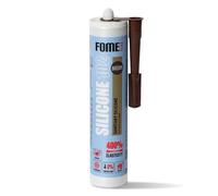 Mastic silicone sanitaire marron FOME FLEX [310 ml] - Résistant aux moisissures (S1) - Silicone pour joints de salle de bain, gouttières et fenêtres