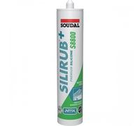 Mastic silicone sanitaire monocomposant - 300 ml - Silirub+ S8800 - blanc x15 SOUDAL