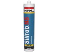 Mastic silicone sanitaire - neutre - 24x300ml - trans - Silirub NS SOUDAL