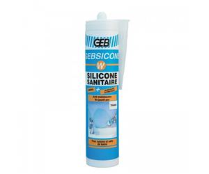 Mastic silicone sanitaire - translucide - 12 x 310 ml - Gebsicone W GEB