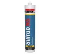 Mastic silicone Silirub NS transparent alimentaire cartouche 300ml - SOUDAL - 120655
