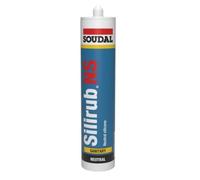 Mastic silicone - SOUDAL - Silirub NS - transparent alimentaire - 300 ml - résistant humidité & UV