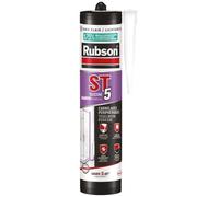 Mastic silicone RUBSON ST5 - Sanitaire multi-usage - Gris clair - Cartouche 300 ml - 2610575 Gris clair G