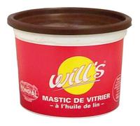 Mastic vitrier - WILL'S - Acajou - 500 g - Huile de lin - Fixation vitres bois et métal