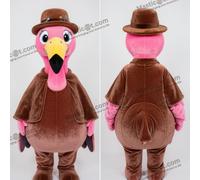Masticot Mascot Doudou flamant rose brun et velouté