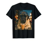 Mastiff Anglais Buvant du café glacé drôle Amoureux des Chiens T-Shirt Graphique avec Valeur