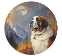 Mastiff tibétain 1000 Pièce Jigsaw Puzzles Jeux Éduchatifs Soulageur De Stress Jigsaw Circulaire Défi Couleur pour Cadeaux De Voyage, Présent 1000pcs (67.5x67.5cm)