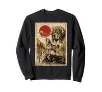 Mastiff tibétain Hurlant Vintage Ukiyo-e Art Japonais Sweatshirt