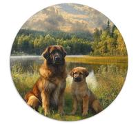 Mastiff tibétain Puzzle Rond De 1000 Pièces pour Good Friend Partner Pet Artistique Art Relaxation Activité Artistique 1000pcs (67.5x67.5cm)
