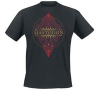 Mastodon Ornamental Logo Homme T-Shirt Manches Courtes Noir 100% Coton Regular/Coupe Standard