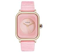 MASTOP Montre à quartz pour femme - Étanche - Analogique - Classique - Rectangulaire - Tendance - Minimaliste, rose, Montres à quartz