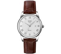 MASTOP Montre analogique à quartz pour homme - Chiffres romains - Style décontracté - Montre classique avec calendrier - Étanche à 30 m - Confortable - En cuir, Femme Marron, Montre à quartz