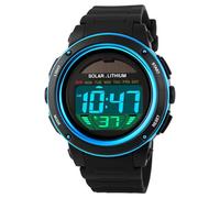 MASTOP Montre Solaire numérique LED Neutre étanche Style Militaire Noir