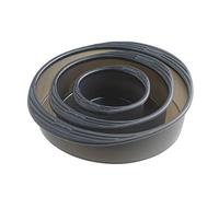 Mastrad - 3 Moules Empilables - 3 Tailles Différentes - 100% Silicone Premium - Anti-Adhésif - Maintien Parfait - Gris Fumé F40414