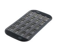 Mastrad Backform für 20 Mini-Financiers, Gebäckform, Backblech, Silikonform, Silikon, Grau Transparent, F42314