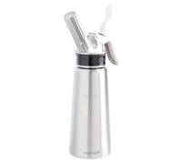 MASTRAD - Siphon Professionnel 0,5 L Sauces Crèmes Chantilly Mousses Chaudes Ou Froides - Tête Démontable - Inox Ultra Résistant - Ergonomique - Livré Avec 3 Embouts & Brosse De Nettoyage