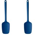 MASTRAD - F10413 - Spatule - Cuillère - Préparation Cuisson Mélanger - Unibloc - En Silicone - Ne Raye Pas Les Casseroles - Bleue, Bleu (Lot de 2)