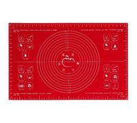 MASTRAD - Grande Feuille à Pâtisserie - Cuisson Conservation - Anti-Adhésif - Souple - Passe au Four - Avec Recettes - Silicone sans BPA - Rouge - 40X60cm