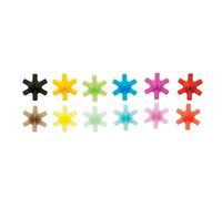 MASTRAD - Lot de 12 Marque-Verres Silicone - 12 Coloris Assortis - Auto-Adhésifs - Repositionnables