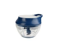 Mastrad Mini-hachoir manuel bleu - 3 lames en acier inoxydable - compact et sans électricité - 500 ml