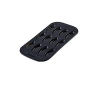 MASTRAD - Moule 12 Barquettes - 100% Silicone Premium - Anti-Adhésif - Maintien Parfait - Gris Fumé F43810