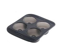 MASTRAD - Moule 4 Babas - 100% Silicone Premium - Anti-Adhésif - Maintien Parfait - Gris Fumé