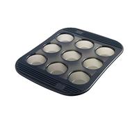 MASTRAD - Moule 9 Mini Muffins - 100% Silicone Premium - Anti-Adhésif - Maintien Parfait - Gris Fumé, 324x241x34