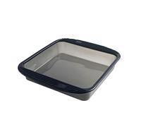 MASTRAD - Moule A Manqué Carré - 100% Silicone Premium - Anti-Adhésif - Maintien Parfait - 23 Cm - Gris Fumé