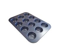 Mastrad - Moule à muffins, moule à cupcakes, 12 empreintes, moule à gâteau - Revêtement 2 couches - Sans PFAS et PTFE - 40 x 28 x 4 cm