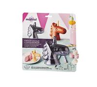 Mastrad - Moules Licornes - Lot De 6 Moules Demi-Licornes - 2 Tailles Différentes - Licornes en Chocolat - Gouter & Anniversaire