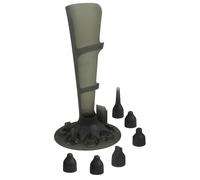 MASTRAD - Set 2 Poches à Douille Professionnelle Réutilisables + Support + Goupillon de Nettoyage - Cuisine Pâtisserie Desserts - Contenance 500ml et 1L - Sans BPA, Noir