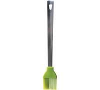 Mastrad Silikon Backpinsel mit Edelstahlgriff, Gebäckpinsel, Küchenpinsel, Edelstahl, Silikon, Grün, 26 cm, F13008