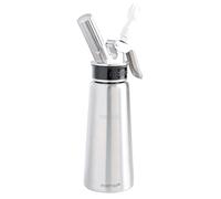 Mastrad - Siphon Professionnel 0,5 L En Inox - Inox Ultra Résistant - Sauces, Crèmes, Chantilly & Mousses Chaudes Ou Froides - Tête Démontable - Conforme AFNOR
