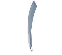 Mastrad - Spatule Flipper Silicone 33,3 cm - Lame Incurvée Souple - Dimensions 33,3 × 5,4 cm - Idéale Crêpes & Bols Profonds - Anti-rayures, Gris