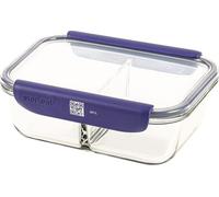 Mastrad - Boîte de Conservation Alimentaire Connectée Stor'Eat - Verre Borosilicate Résistant - Sans BPA - Compartimentée - 1450 ml