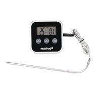 MASTRAD - Thermo-sonde de Cuisine M’Square - Thermomètre Alimentaire à Sonde Haute Précision -50°C à 300°C, Écran LCD, Mesure Instantanée, Dos Magnétique, Cuisson Viande, Four, Pâtisserie, Grillade