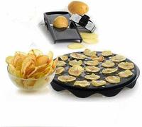 Mastrad Top Chips Set Chipsmaker + Mandoline, Cuiseur de chips pour micro-ondes, silicone, plastique, noir, F64601