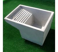 Mastro Gabriele Évier lavoir, usage buanderie, en béton gris 84 x 48 x 35(H)