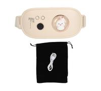 Mastrue de chauffage menstruel massage vibration chauffage rapide tampon de chauffage de taille portable pour les crampes d'époque conception ergonomique (Beige)