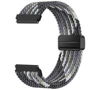 Mastten Bracelet de montre magnétique en tissu élastique de 18 mm compatible avec bracelet Garmin Vivoactive 4s - Bracelet Venu 3S Venu 2S, bracelets de montre tressés en nylon doux à dégagement
