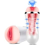 Masturbateur Automatique Vibromasseur Sexetoyhomme - Pompes à Pénis Sex Toýs Homme Masturbateurs Masculins 2 en1 Agrandir son Pénis Vaginette Formation Jouet Sexualité Couple