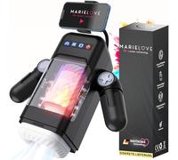 Masturbateur électrique pour homme avec application support de téléphone portable, Stroker automatique avec 8 modes de choc, 10 vibrations, 2 niveaux de chaleur, rechargeable, appareil de relaxation