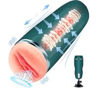 Masturbâteur Homme Mains Libres Sextoy - Masturbateurs Masculins 6 Modes Vibration Vagin Bouche Suceuses Pour Pénis Avec Support Vaginette Ultra Réaliste