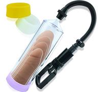 Masturbateur Homme Pompes à Pénis 21.5cm ⌀6.5cm ABS TPR Transparent Pompe Penis 3 Poignets Interchangeables agrandir son pénis - Érection Durable pompe a penis pompe a pénis pour homme FOPS P02