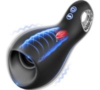 Masturbateur Masculin Automatique 10 modes de vibration et 5 fonction d'aspiration Masturbateur Mains Libre Suceuse Jouet Sexuel pour Homme, Massager Relaxation Coupe k3