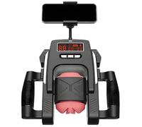 Masturbateur masculin automatique avec support pour téléphone, sextoy pour hommes avec 3 modes de pénétration, double poignée pour l'entraînement au plaisir solitaire du pénis