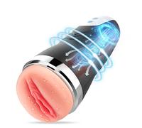 Masturbateur Masculin Cup Masturbateur Electrique - Suceur Sex Toys pour Homme 3D Vaginette Ultra Réaliste avec 12 Vibrant & Entraînement Modes Pompes a Pénis Extenseur de Pénis Masculin