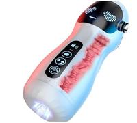 Māştừrbateừr Masculin électrique Automatique Silicone imperméable Masseur 7 Modes de vîbrạtîon et d'aspiration Mains Libre NYT6