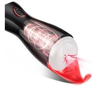 Masturbateur Masculin Électrique Avec Modes De Vibration Et D'aspiration Puissants Pour Hommes Avec Vagin Serré Texturé 3D, Chatte De Poche Pour Le Sexe Oral Avec Des Femmes Gémissements Sexy