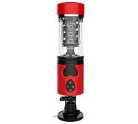 masturbâteur pour homme - sextoý Chauffant Simulateur de Fellation Vibrant Effet de Succion, Rechargeable - Suceur de Gland: 40 degrés, Design, Silicone, 6 Modes, 4 Intensités, Garantie J1